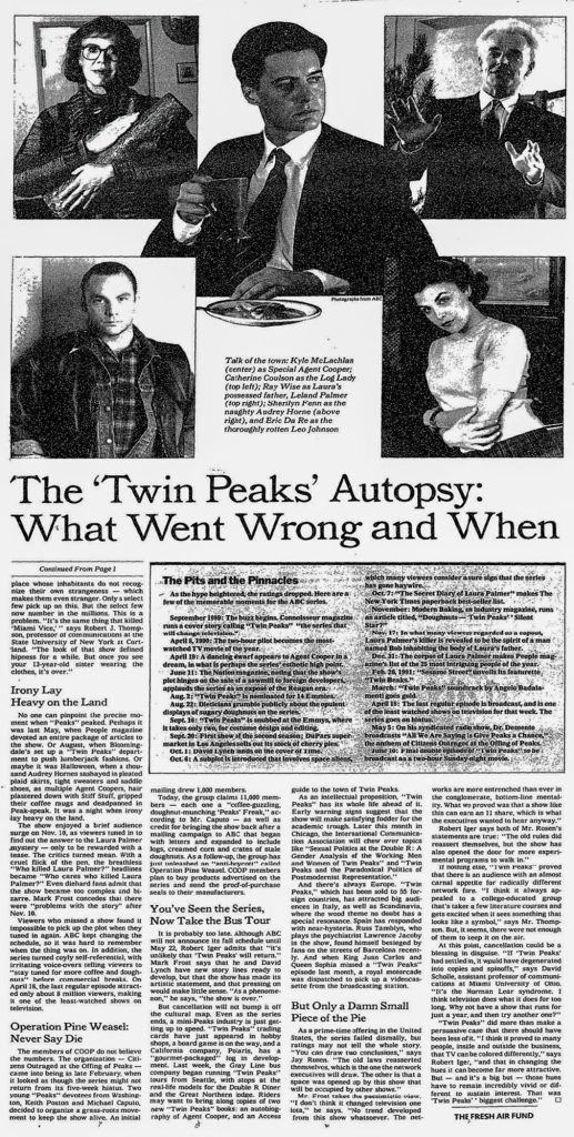 William Grimes' article about Twin Peaks