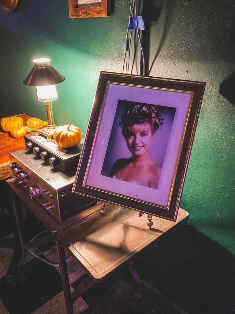 Framed photo of Laura Palmer's homecoming Queen photo