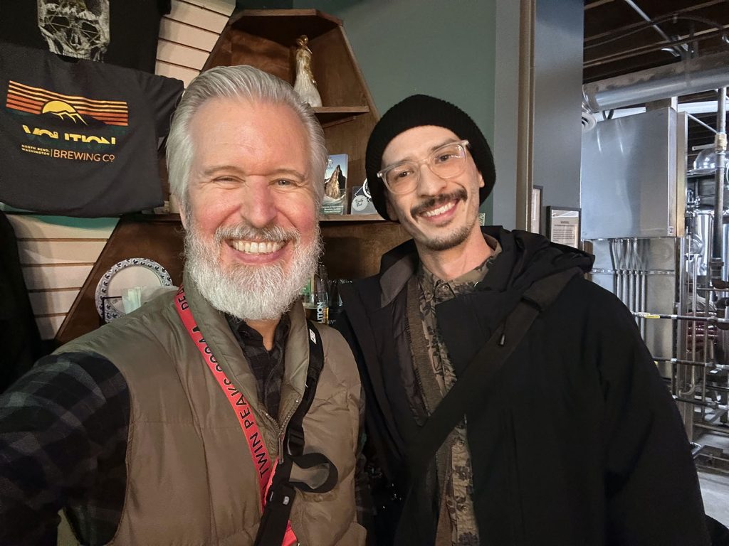 Two people at Volition Brewing Co.