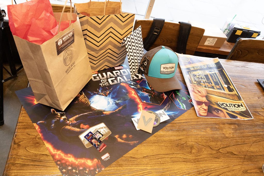 Prizes for pinball tournament at Volition Brewing Co.