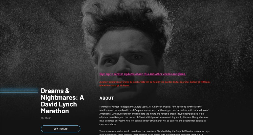 Dreams and Nightmares marathon logo with Henry Spencer 