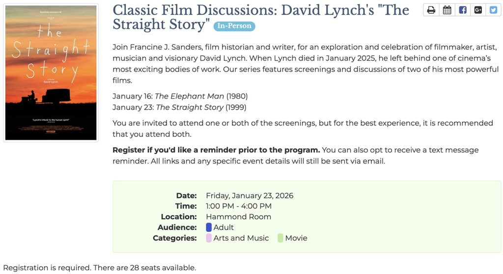 Glencoe Library details about The Straight Story