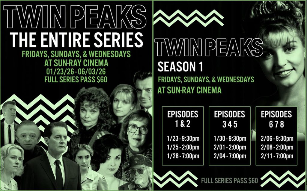 Twin Peaks ad for screening at Sunray Cinema in Tampa
