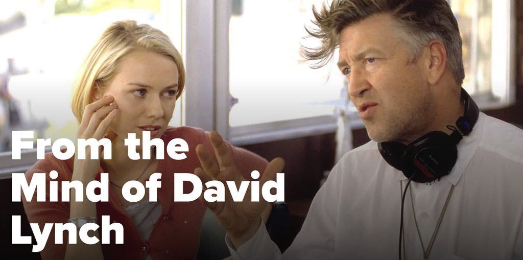 Naomi Watts and David Lynch behind the scenes of Mulholland Drive