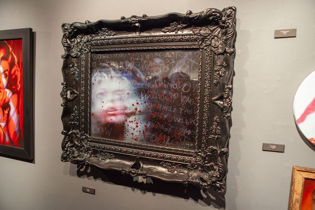 Laura Palmer in Lori Earley's framed artwork titled, "Deliverance."