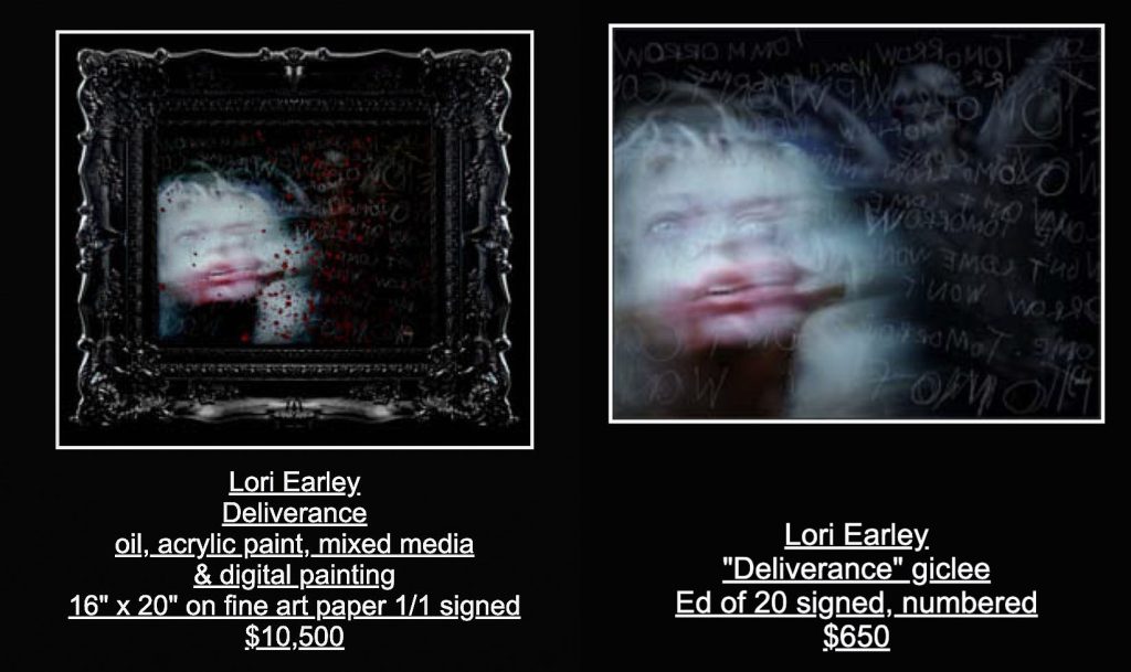Details about Laura Palmer in Lori Earley's framed artwork titled, "Deliverance."
