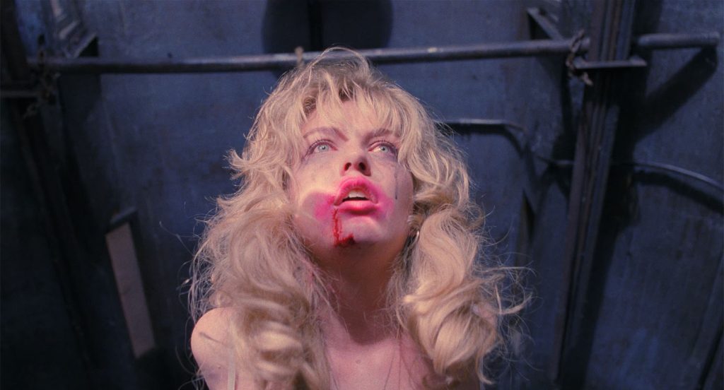 Laura Palmer in the train car