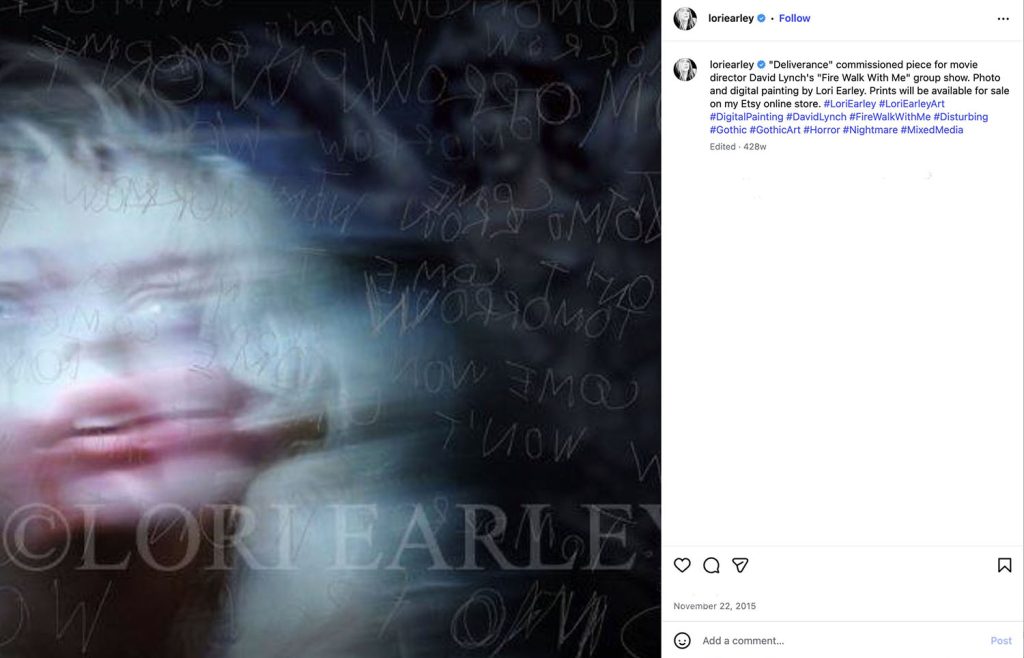 Lori Earley's framed artwork titled, "Deliverance."