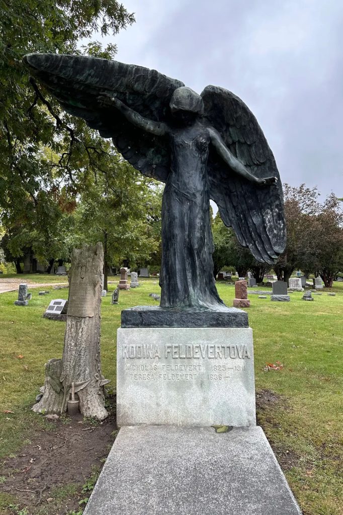 The Black Angel on Oakland Cemetery