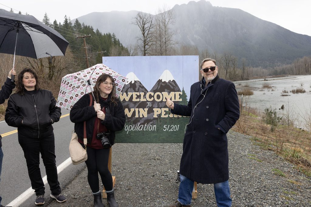 Faye and Richard at sign spot