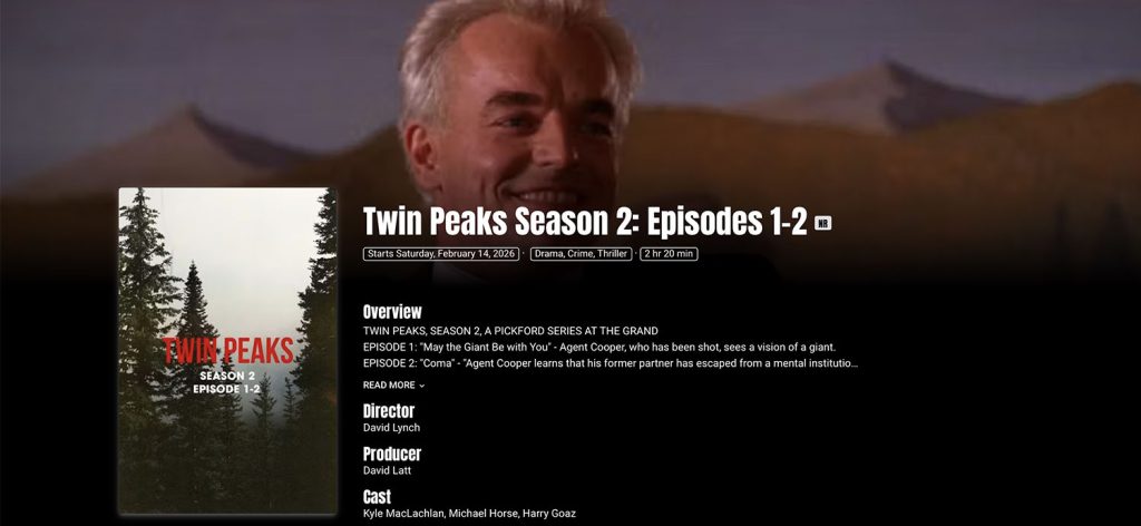 Twin Peaks Season Two at Pickford