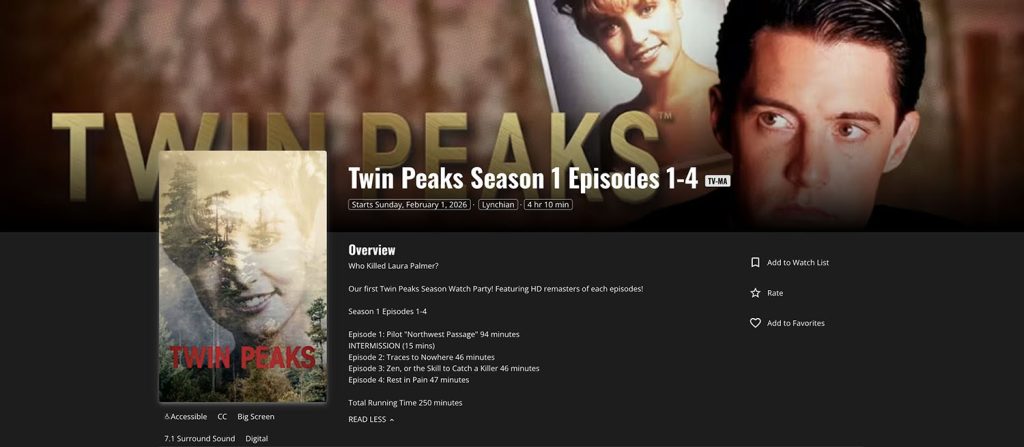 Twin Peaks ad for Screenland Armor