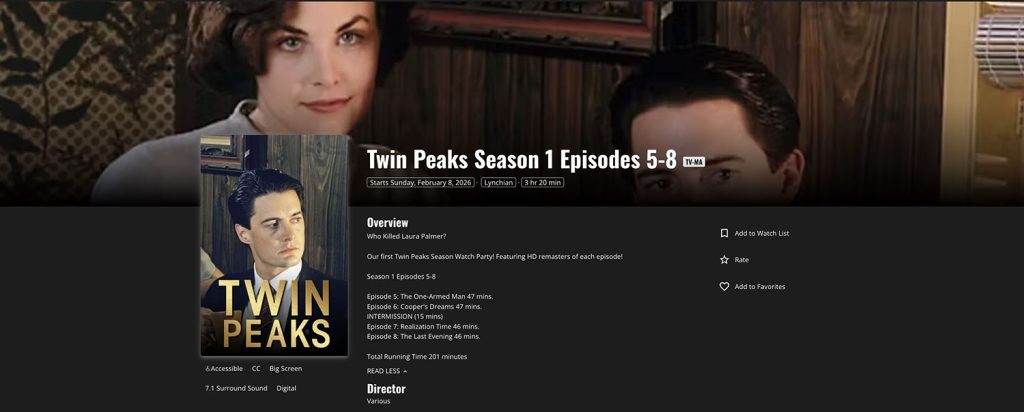 Twin Peaks ad for Screenland Armour