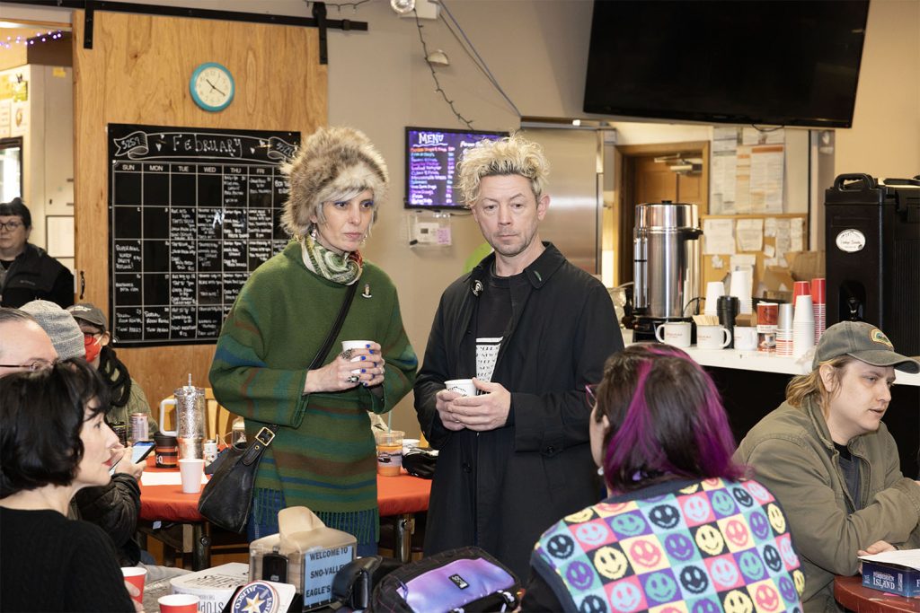 People enjoying coffee at Snoqualmie Valley Eagles