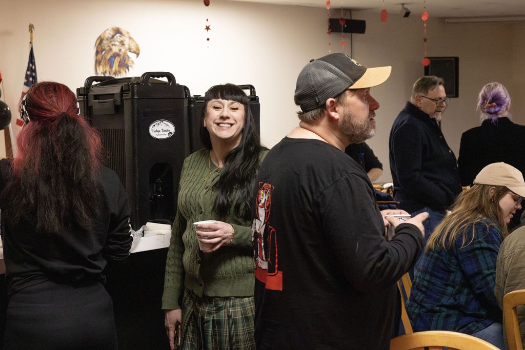 Mallie getting a cup of Coffee at Snoqualmie Valley Eagles