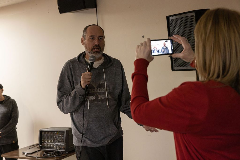 Scott Ryan recording a video