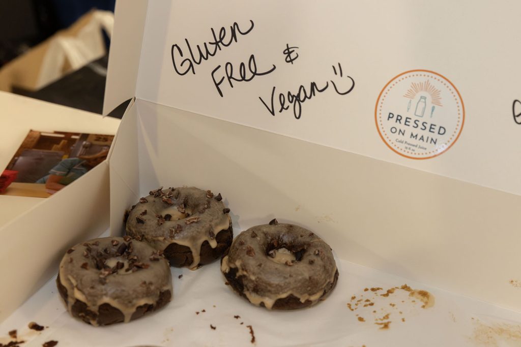 Box of Gluten Free and Vegan doughnuts