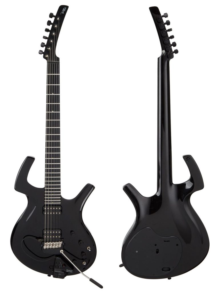 Front and back of David Lynch's 1997 Parker Fly Guitar