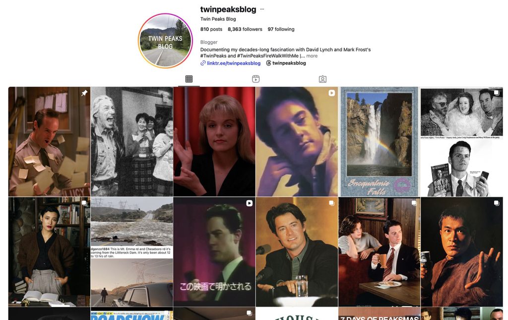 Instagram for Twin Peaks Blog
