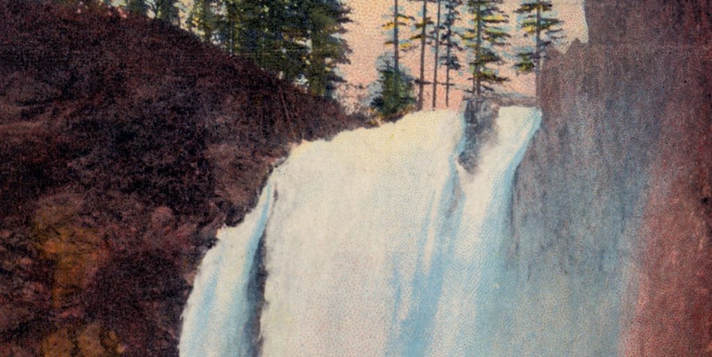 Front of Snoqualmie Falls postcard from The Acmegraph Co. of Chicago