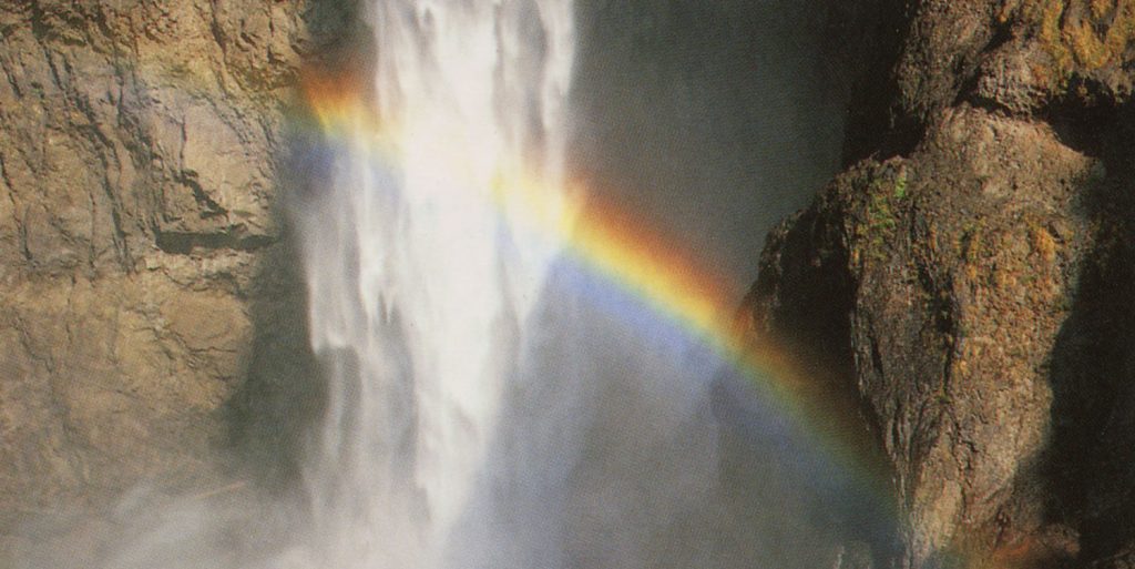 Snoqualmie Falls with a rainbow