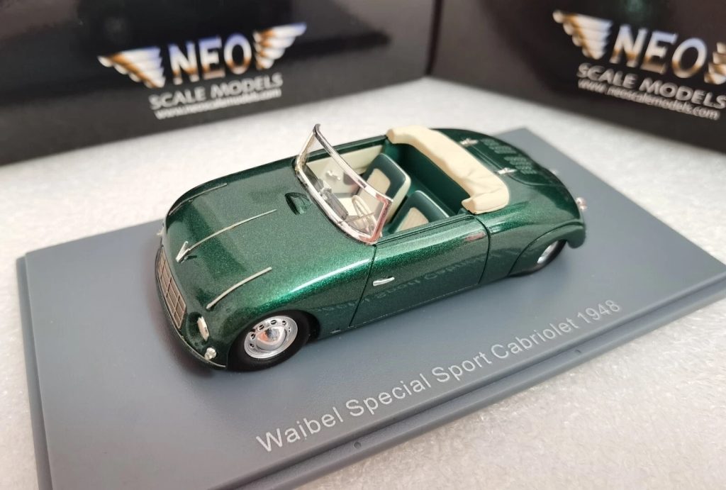 Neo Model car on a display stand