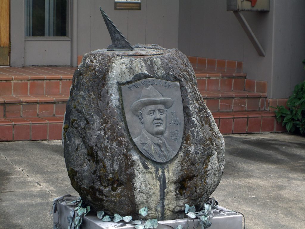 Stone boulder for W.W. Warren
