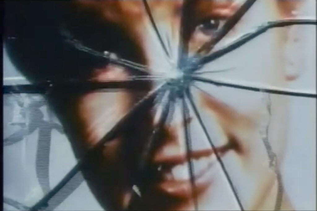 Cracked frame with Laura Palmer's image