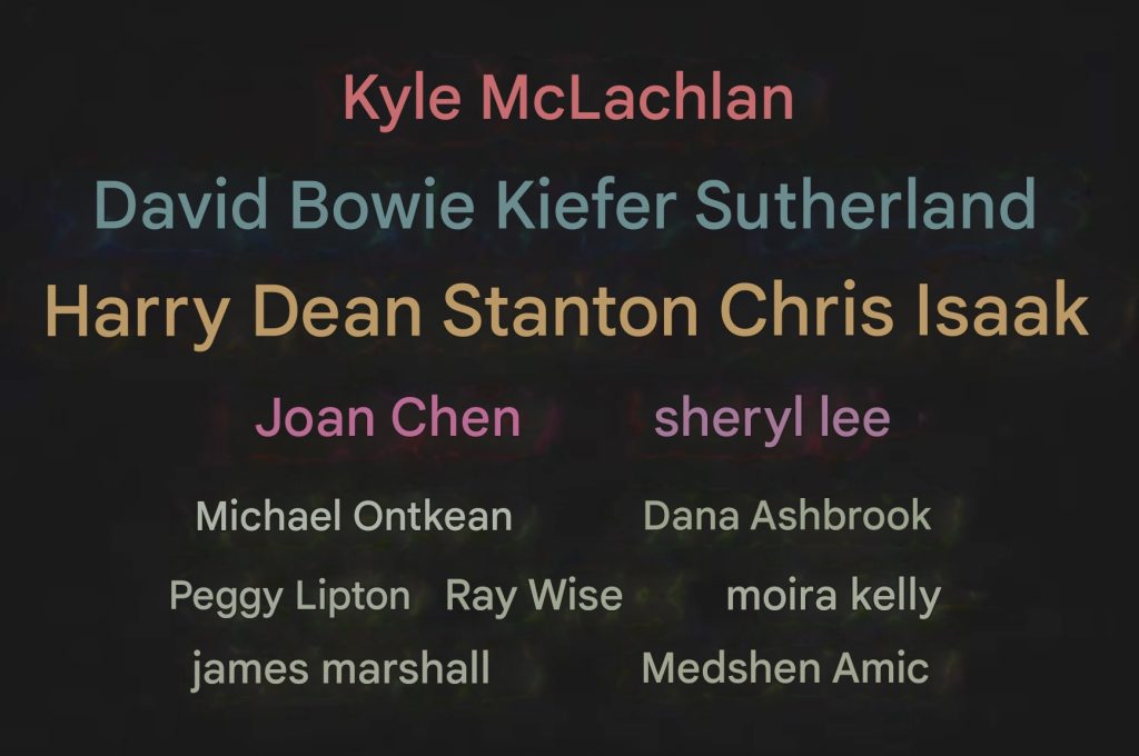 Names of actors who appeared in Twin Peaks: Fire Walk With Me