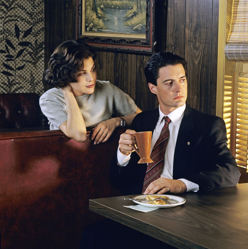 Audrey Horne and Dale Cooper at the Double R Diner