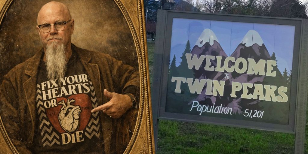 Jeff Warren and Welcome To Twin Peaks Sign