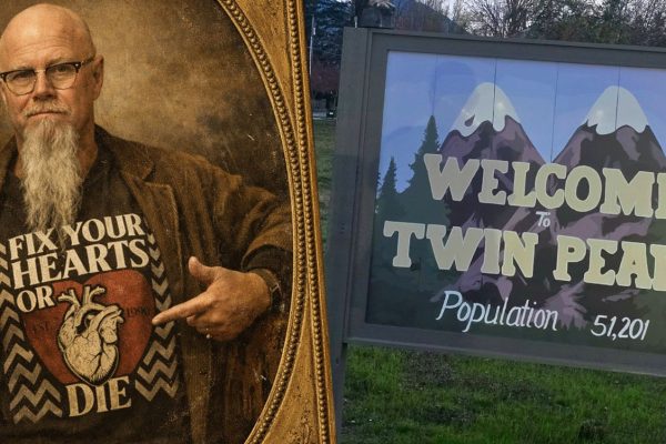 Jeff Warren and Welcome To Twin Peaks Sign