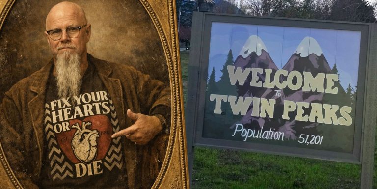 Jeff Warren and Welcome To Twin Peaks Sign