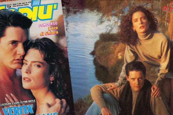 Cover of Telepiù magazine with Kyle MacLachlan and Lara Flynn Boyle