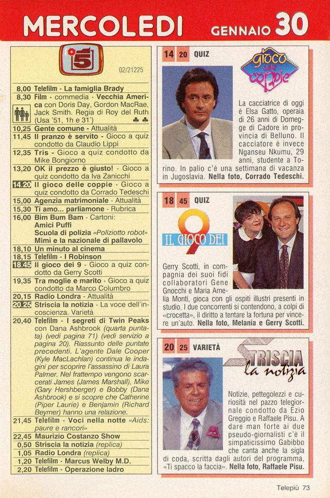 Television program listings