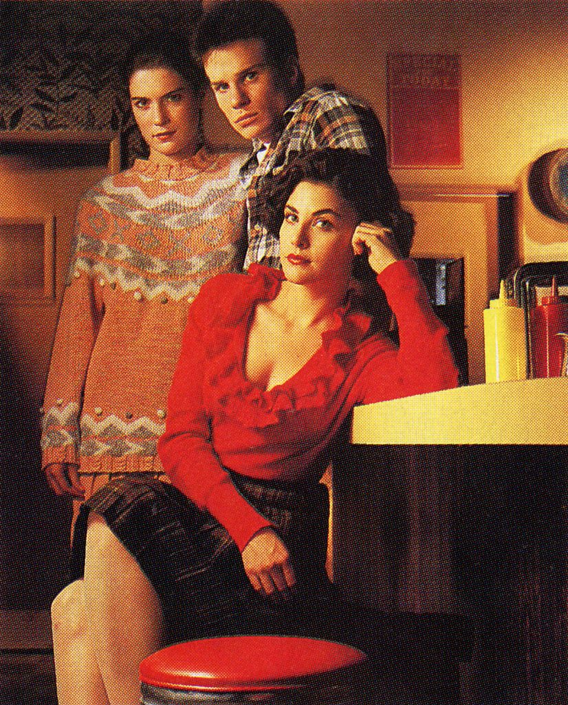 Donna Hayward, James Hurley and Audrey Horne at the Double R Diner