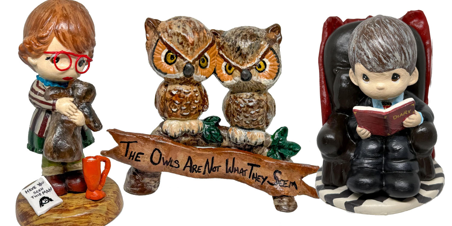 Log Lady, Owls, Dale Cooper figurines