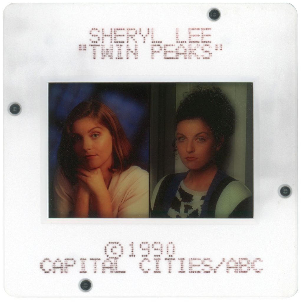 Slide of Sheryl Lee as Laura Palmer and Maddy Ferguson