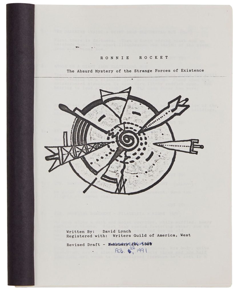 Cover of script to Ronnie Rocket