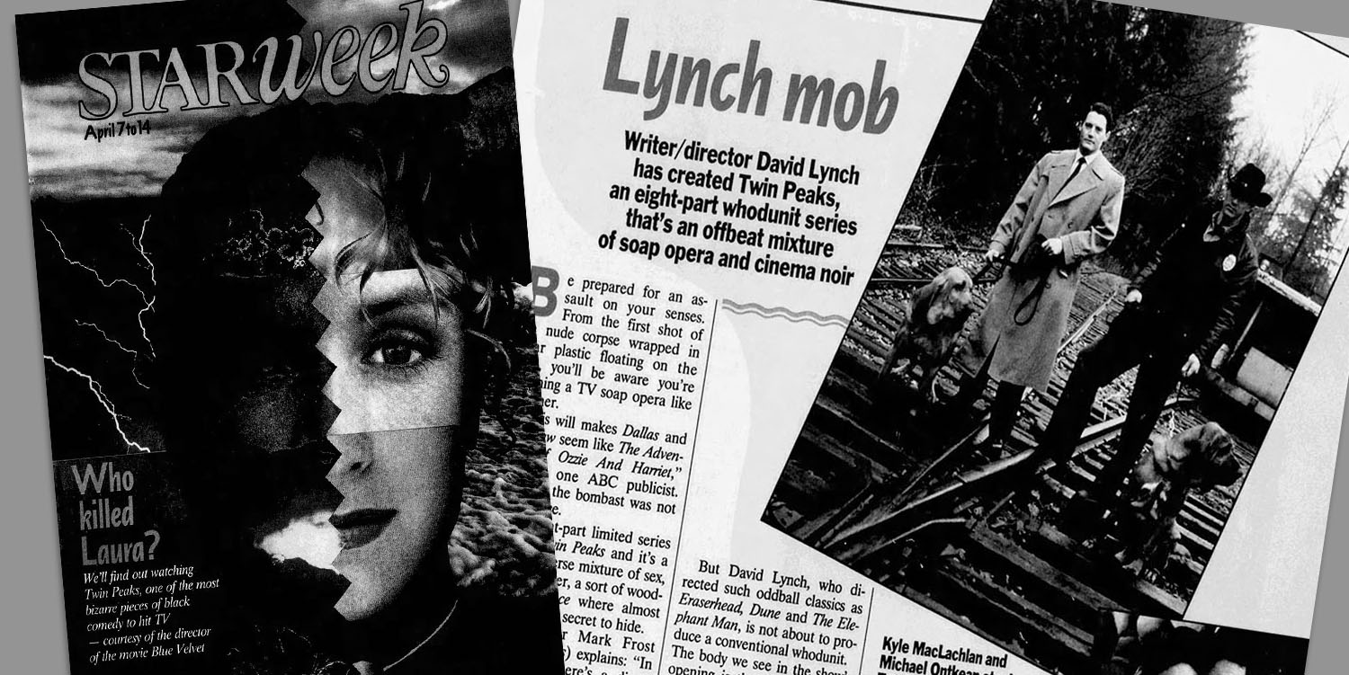 Cover of Starweek and an article about Twin Peaks