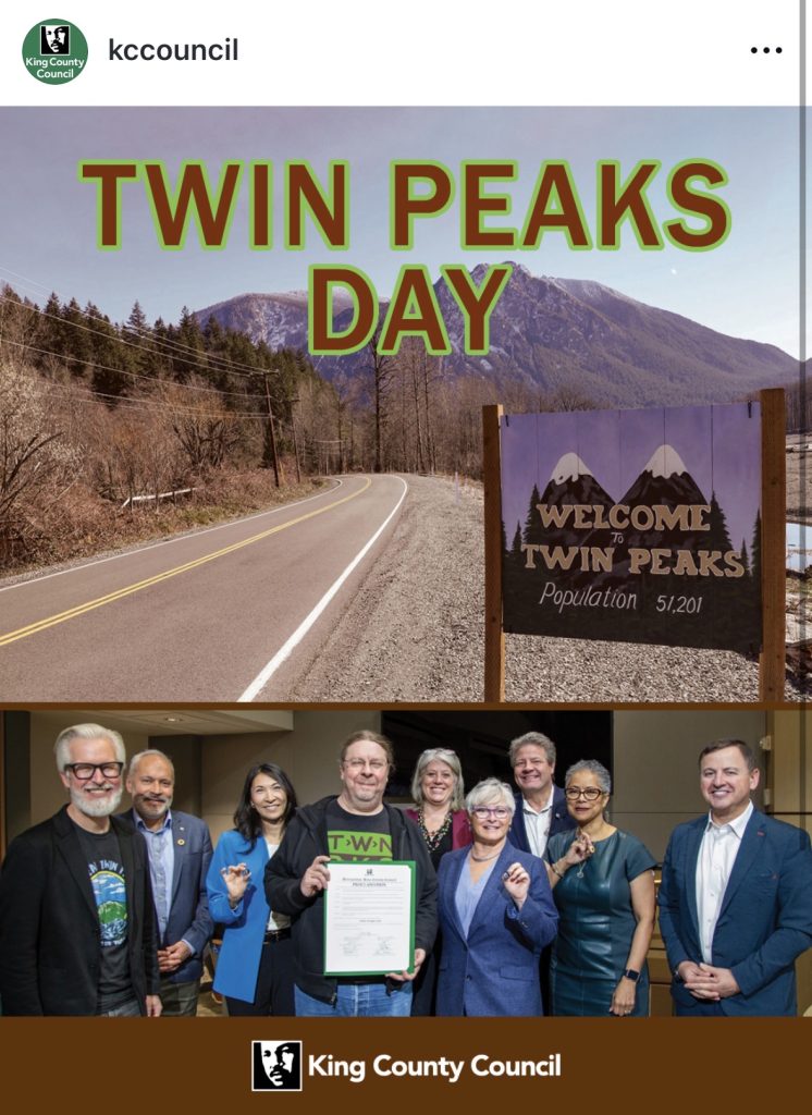 Instagram post for Twin Peaks Day