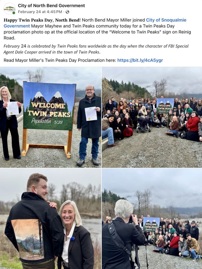 Facebook post about Twin Peaks Day