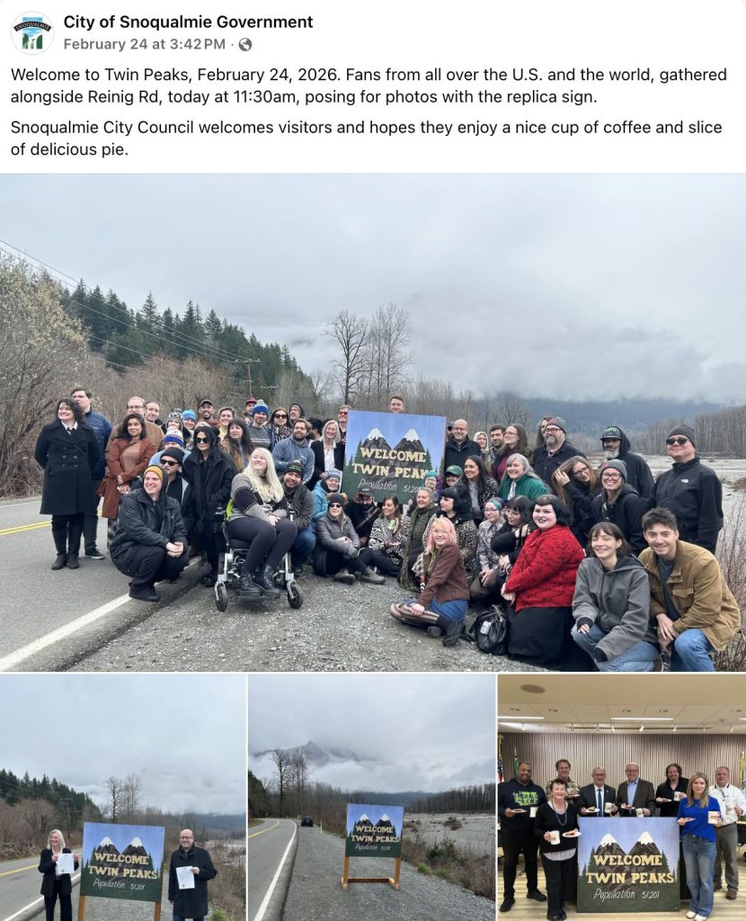 Facebook post about Twin Peaks Day