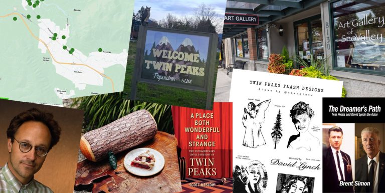 Image collage of things from The Real Twin Peaks