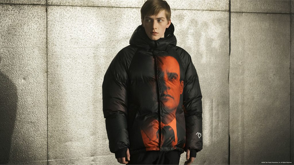 Model wearing Twin Peaks Undercover apparel