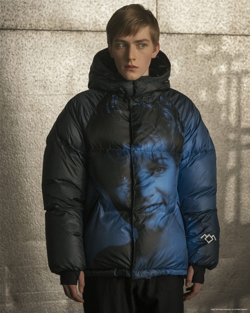 Model wearing Twin Peaks Undercover apparel