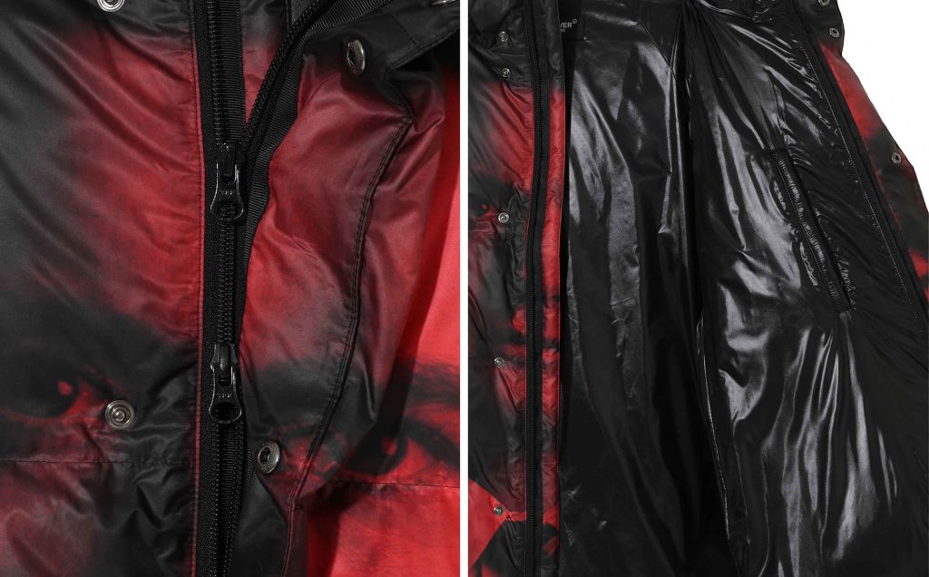 Detail of Agent Cooper-themed jacket by Undercover