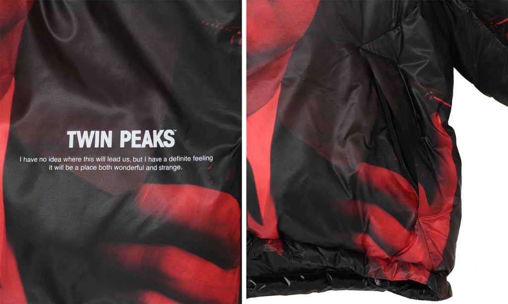 Detail of Agent Cooper-themed jacket by Undercover
