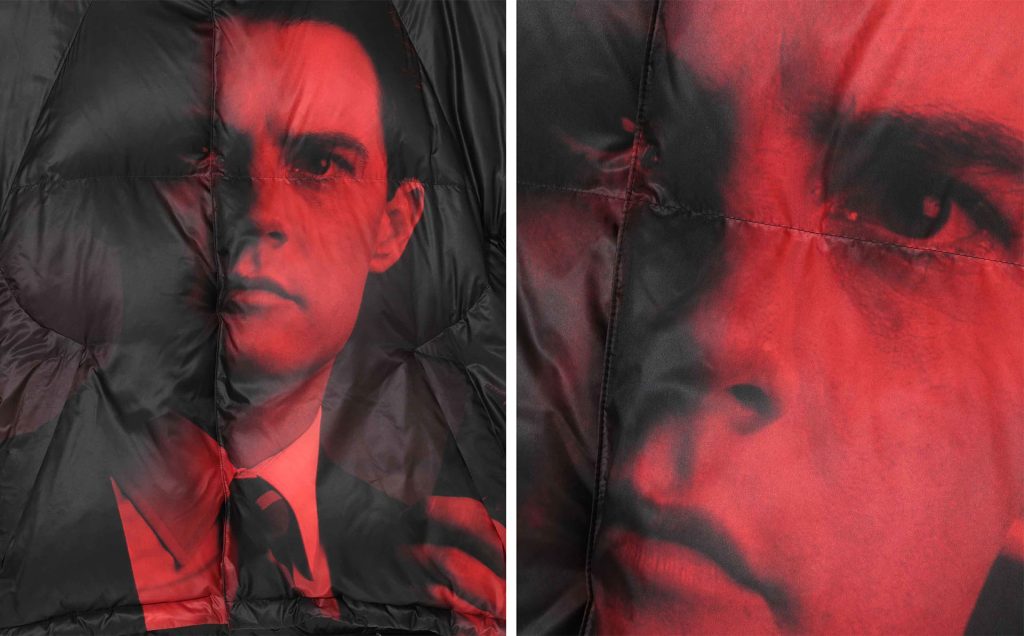 Detail of Agent Cooper-themed jacket by Undercover