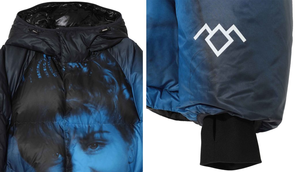 Detail of Laura Palmer-themed jacket by Undercover